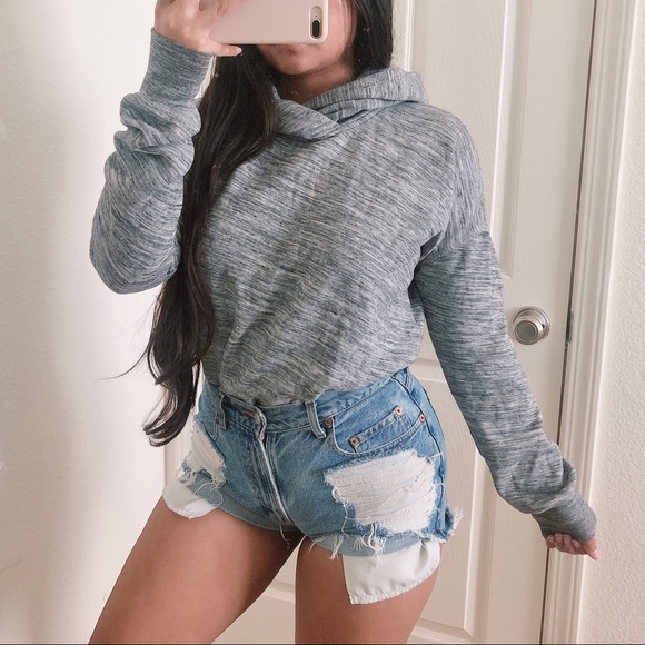 Abercrombie & Fitch Tops - Abercrombie Cropped Hoodie Pullover